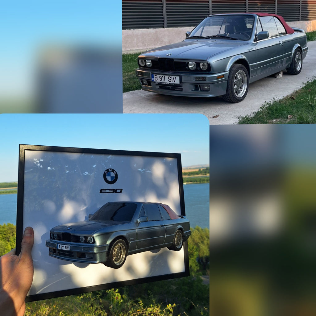 Tablou custom cu mașina completă